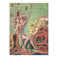 Julie Heffernan, Untitled, circa 2008, oil and collage on printed paper laid on board