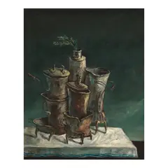 Yosl Bergner, Still life, circa 1960, oil on canvas