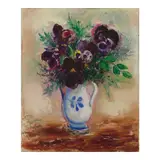Reuven Rubin, Pansies, oil on canvas