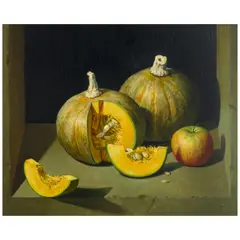 Michael Triegel, Stillleben mit Kürbissen, 1997, oil on panel