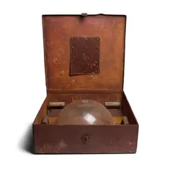 George Herms, Petit Fours for Patty, 1975-2009, found cast iron box, cast iron and wood trowels and plastic assemblage