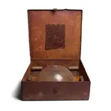 George Herms, Petit Fours for Patty, 1975-2009, found cast iron box, cast iron and wood trowels and plastic assemblage