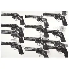 Russell Young, Elvis TCB (Twelve Guns), 2010, acrylic and diamond dusted screenprint on canvas