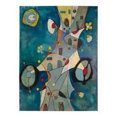 Agalban, Babel Towel, 2025, acrylic and mixed media on canvas