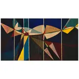 José Ramon Fundora, Cuerpo aéro en espacio dividido, oil on board