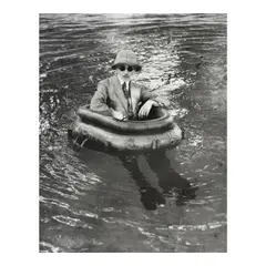 Jacques Henri Lartigue, Maurice Lartigue (Zissou), Swimming Pool at Château de Rouzat, 1911, Gelatin silver print