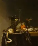 Abraham van Beijeren, Stilleben mit Gläsern, Zitrusfrüchten und Austern, Um 1650, Öl auf Leinwand