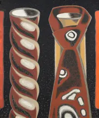 Bruno Goller, Die Krawatte, 1971, Öl auf Leinwand