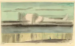 Lyonel Feininger, Cloud, 1938, Aquarell und Tuschfeder auf Bütten (Canson & [Montgolfier In]gres)