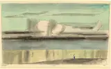 Lyonel Feininger, Cloud, 1938, Aquarell und Tuschfeder auf Bütten (Canson & [Montgolfier In]gres)