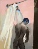 Rainer Fetting, Mann in Dusche, 1980, Acryl auf Nessel