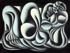 Abstrakte Komposition by Johann Georg Müller, 1977, Öl auf Leinwand, sold May 2013