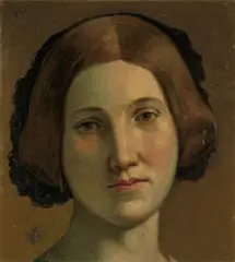 Moritz von Schwind, Bildnis Frau Mosthaff, Um 1855, Öl auf Leinwand. Doubliert