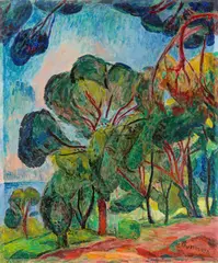 Hans Purrmann, Pinien bei Levanto, 1964, Öl auf Leinwand