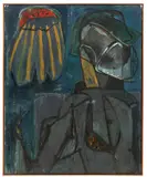 Markus Lüpertz, Pierrot Lunaire – DER DANDY, 1984, Öl auf Leinwand