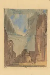Kolberg by Lyonel Feininger, 1930, Aquarell und Tuschfeder auf Papier, sold Jun 2022