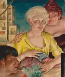 Christian Schad, Napoli, 1951, Mischtechnik auf Hartfaser