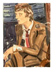 Elizabeth Peyton, Pete on Newsnight (one), 2005, Monotypie auf handgefertigtem Büttenpapier