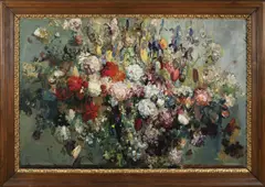 Oldřich Blažíček, Multicoloured Bouquet of Spring Flowers, After 1940, oil on canvas