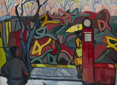 Radek Pilař, Benches, 1958, oil on canvas