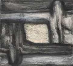 Květa Válová, Black and White, Around 1990, pastel, charcoal, paper
