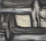 Květa Válová, Black and White, Around 1990, pastel, charcoal, paper
