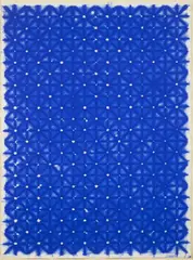 František Kyncl, Blue Monostructure, 1992, relief, acrylic, handmade paper
