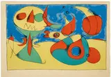Oiseau Zephyr (from Derriere le Miroir) by Joan Miró, 1960, Color lithograph on Arches paper, sold Oct 2016