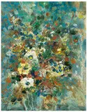 Harold Frank, Untitled (Flowers), c. 1965, Mixed-media on paper