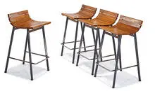 California Modern, Bar stools (4), c. 1950, Cal Vista