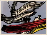 Brushstrokes by Roy Lichtenstein, 1967, 4-color screenprint on off-white wove paper, sold May 2016