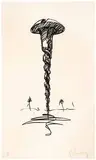 Claes Oldenburg, Colossal Screw in Landscape-Type I (from the Soft Screw Series), 1976, 1-color lithograph on Arches Roll paper