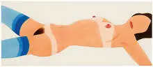 Tom Wesselmann, Stockinged Nude, Edition #2, 1980, Thinned liquitex and graphite on 100% rag paper