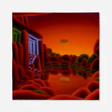 Christian Ward, Cloud Floating Above a Pond at Sunset, 2003, oil on canvas