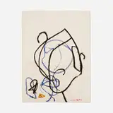 Untitled by Emerson Woelffer, 1989, oil stick on paper, sold Jun 2023