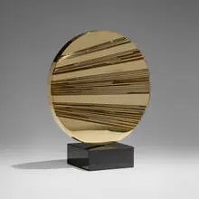 Joseph McDonnell, Solar Disc, 1985, gold-plated bronze