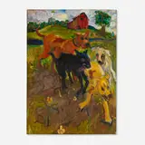 Chuck Connelly, Four Running Dogs, 1993, oil on canvas