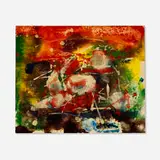 Joseph Meierhans, Abstract Composition, oil on Masonite