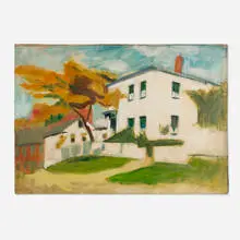Myron Lechay, The White House, oil on canvas