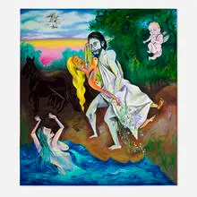 David Sharpe, The Rape of Persephone, 1981, acrylic on canvas