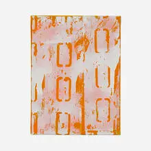 Paulina Olowska, Pattern Painting Chain Design (Orange), 2007, acrylic and lacquer on canvas