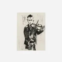 Untitled (Chalk) by Paulina Olowska, 2005, charcoal on paper, sold Jun 2023