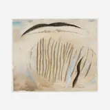 Mira Schor, Pale Flats, 1981, mixed media on rice paper