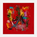 Lamar Briggs, Red Zip, oil on canvas