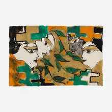Robert Kushner, Colloquey, 1981, gouache and gold leaf on paper