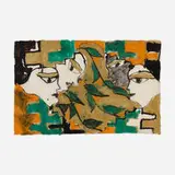 Robert Kushner, Colloquey, 1981, gouache and gold leaf on paper