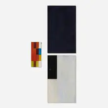 James Hyde, Untitled (triptych), 1989, fresco on board, fresco on glass mounted to plywood