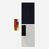 James Hyde, Untitled (triptych), 1989, fresco on board, fresco on glass mounted to plywood