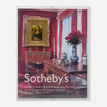 Nelson Leirner, Untitled (from the Sotheby's series), 2001, mixed media assemblage on catalog in Plexiglas box