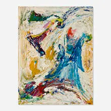 Albert Kotin, Abstract Composition, oil on paper